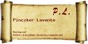Pinczker Levente névjegykártya